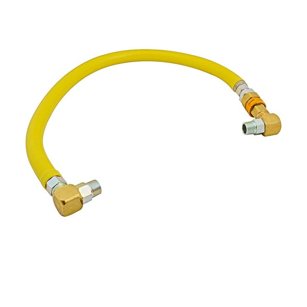 T&S Brass Gas Hose Flex Ctd 1 X48 W/90 (5 3/ 4 O.D ) For - Part# Hg4E48S HG4E48S - main